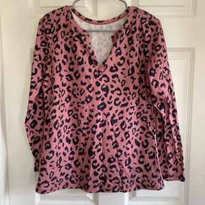 Long sleeve, V-neck blouse